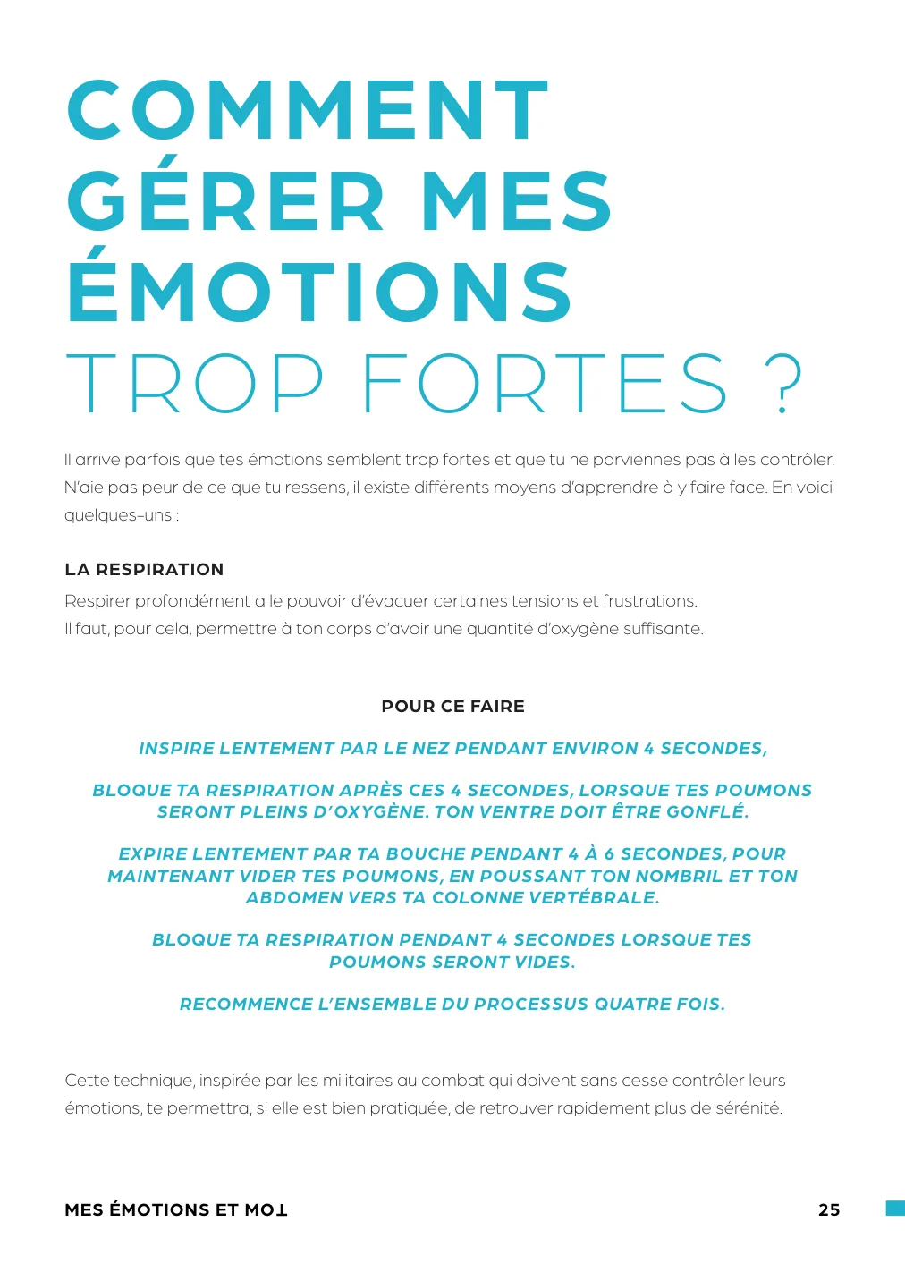 Extrait, Mes Émotions et Moi